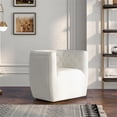 thumbnail image 6 of Lutton Modern Living Room Round Back Boucle Fabric Swivel Chair in Cream, 6 of 8