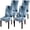 Blue Summer, variant on Dining Room Chair Slipcovers Set of 6, Stretch Soft Spandex Removable Washable Chair Slipcovers for Dining Room (Beautiful Years Red, Set of 6)