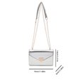 thumbnail image 2 of Bolso bandolera para mujer Bolso bandolera de PU con patrón de cocodrilo (Plata), 2 of 4