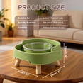 thumbnail image 5 of Unique Bargains Ant Proof Cat Food Bowl Non-Slip Elevated Cat Feeding Bowl Prevents Ants from Entering and Reduces Neck Stress Green, 5 of 7