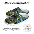 thumbnail image 6 of Xecao Goal Time Print Cotton Slippers Fuzzy Warm Cozy Slippers Non Slip House Slippers For Indoor Outdoor Cotton Slippers House Slippers-8, 6 of 7