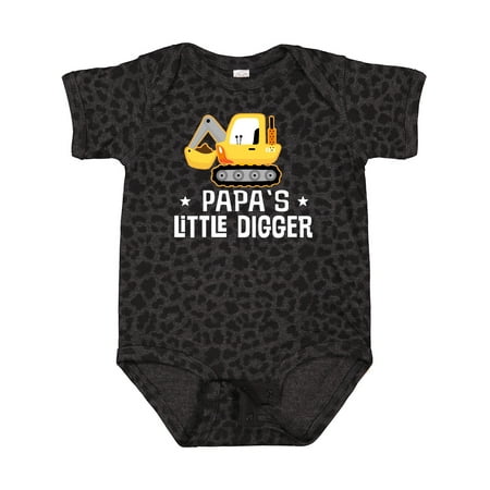 

Inktastic Papa Little Digger Construction Truck Gift Baby Boy Bodysuit