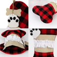 thumbnail image 3 of Medias navideñas para perros y mascotas, arpillera a cuadros, forma de pez, medias para mascotas, decoraciones navideñas, 2 uds., 3 of 5