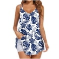 thumbnail image 2 of Taqqpue Women's Plus Size Tank Tops Sleeveless Cotton Flowy Floral Print V Neck Blouses Shirts Spaghetti Strap Summer Tops Casual Loose Fit Beach Vacation Tunic T Shirt for Women S-XXL, 2 of 6