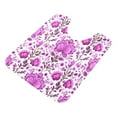 thumbnail image 3 of RMDQTR 16" × 24" Rectangle Shape Bathroom Rugs Plush Toilet Base Mat Soft Rugs Non Slip Absorbent Pink Purple Lotus, 3 of 9