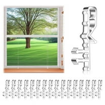 16pcs Hidden Channel Valance Clips,2-1/8inch Clips for Blinds,Plastic Blinds Replacement