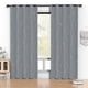 thumbnail image 1 of Blackout Cortinas 52 x 84 Pulgadas, Juego de Cortinas Térmicas Aisladas Negras de 2 Paneles, Cortinas Que Reducen el Ruido y Oscurecen la Habitación para Recámara, Sala de Estar, Protección de Privac, 1 of 7