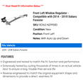 thumbnail image 2 of Front Left Window Regulator - Compatible with 2014 - 2018 Subaru Forester - Dorman, 2 of 2