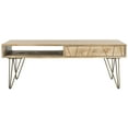 thumbnail image 6 of SAFAVIEH Marigold Mid-Century Coffee Table with Drawer, Natural, 6 of 11