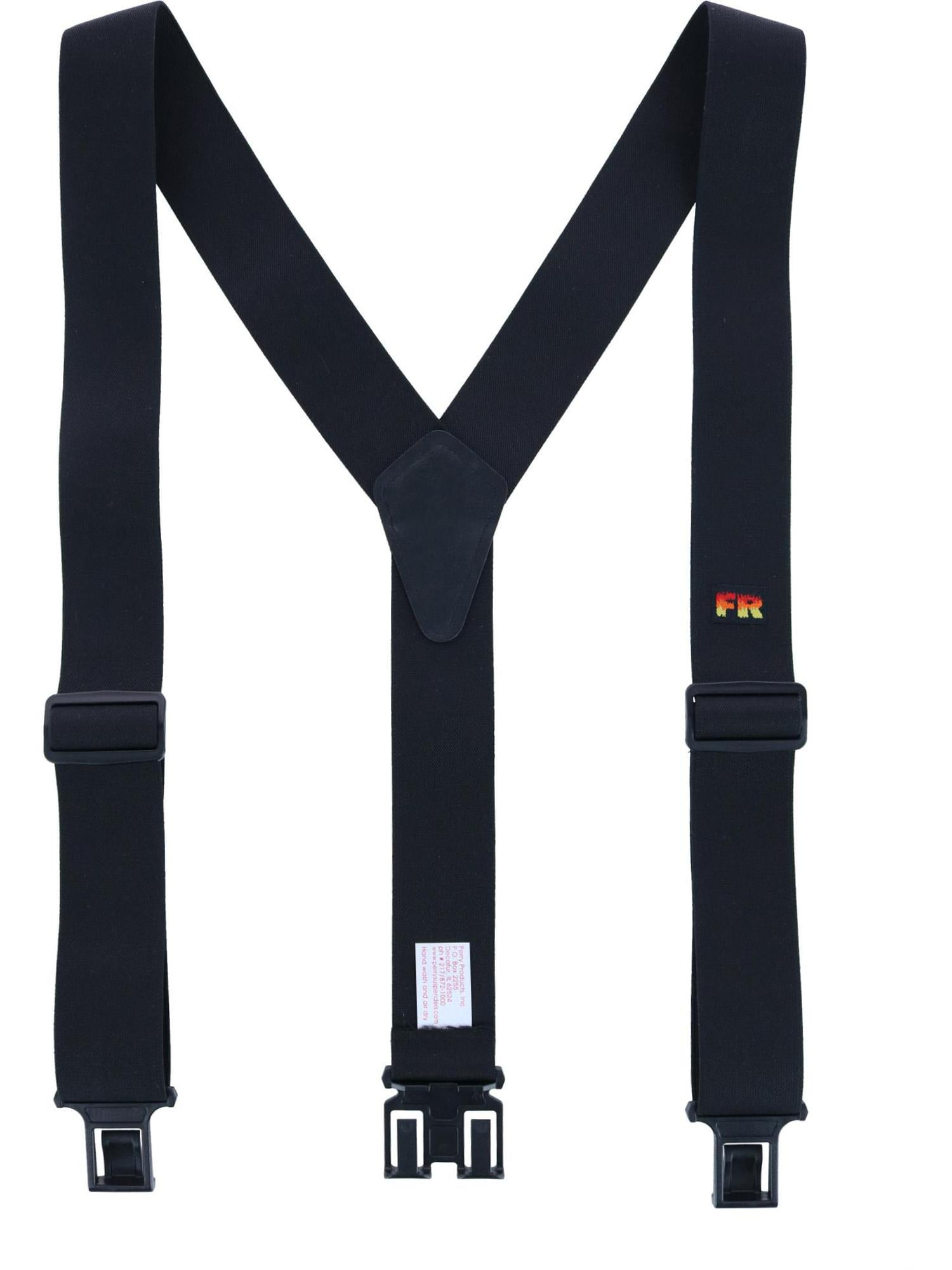 Men's Heavy Duty Work Suspenders, X-Back 2" Full Size Neon Green 