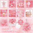 thumbnail image 3 of Árbol de Navidad SY CRAFT mini rosa con luces y adornos, 3 of 8
