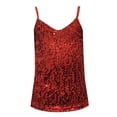 thumbnail image 4 of AWZXDE Girls Sequin V Neck Tank Top For Stage Festival Performance Party And Girls Tops Apparel Red,7-9 Years, 4 of 4