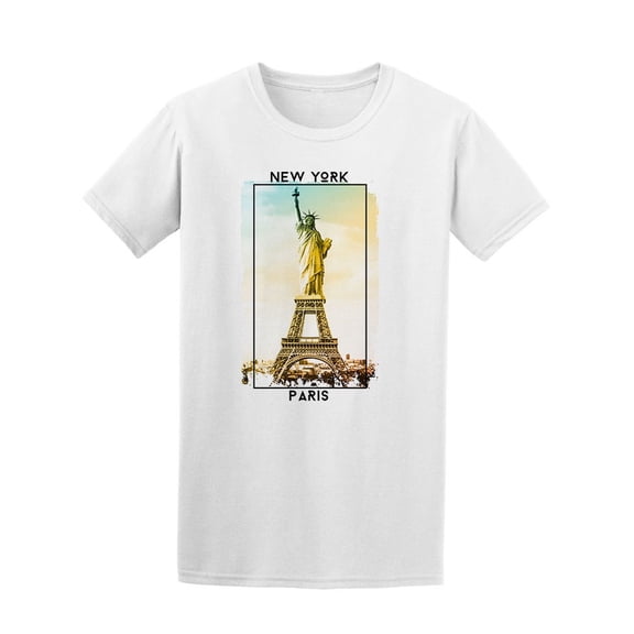 New York Paris Liberty Eiffel Tee Men's -Image by Shutterstock