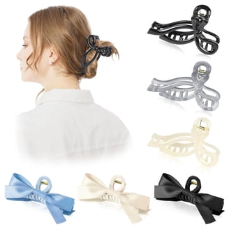 Black Tulle Bow Large Claw Clip Mesh Bowknot Hair Claw Clips  display picture 3