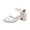 White, variant on MEZZALL Big Kids Girls Mary Jane Dress Shoes Pumps Low Heels Flower High School Prom Shoes Versatile Toddler Footwear, White, 12.5-13 Years