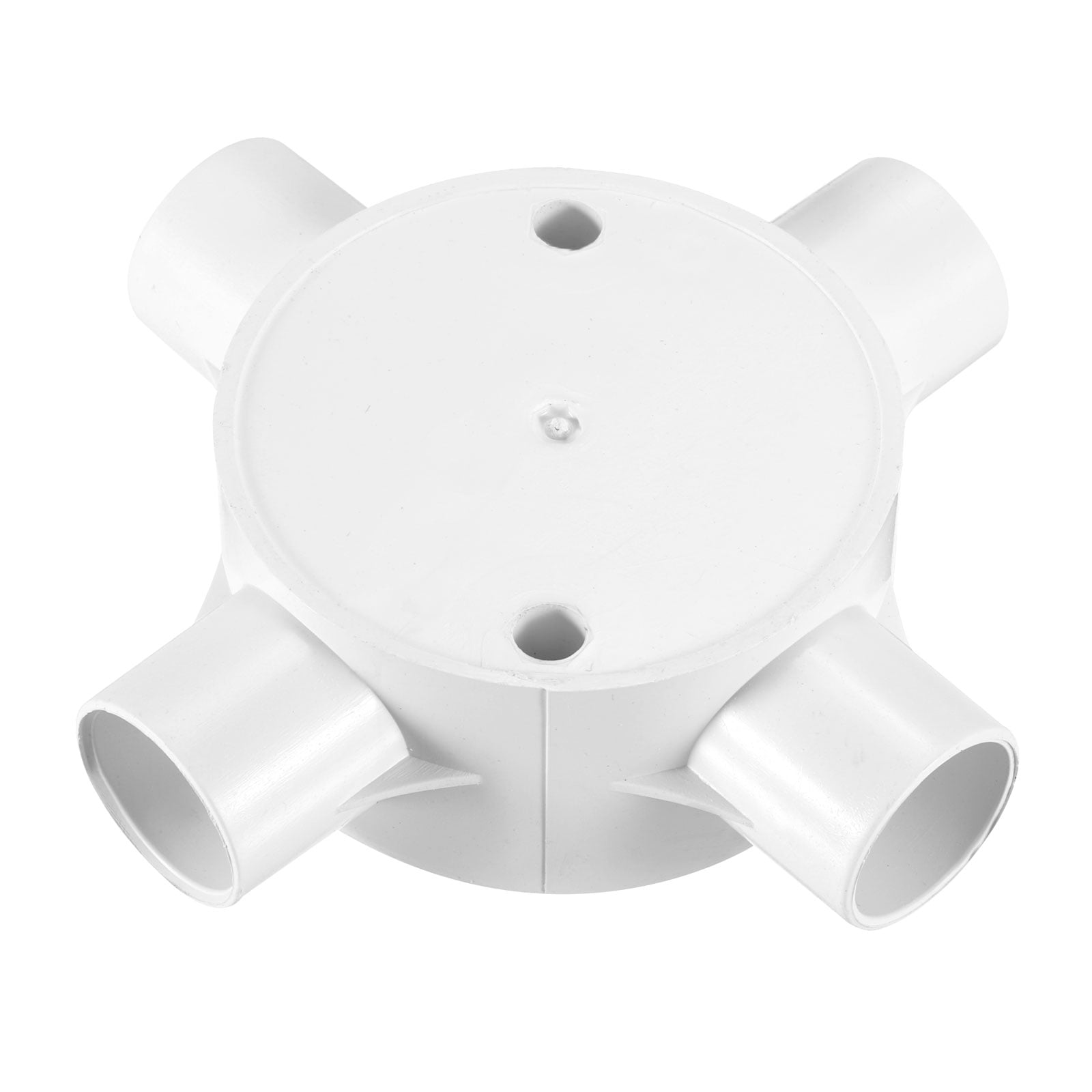 5Pcs Conduit Box Junction Box 4 Way 20mm with Cover, M4 Screws for Hose