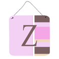 thumbnail image 1 of "Treasures Letter Z Initial with Monogram-Pink Stripes Wall or Door Hanging Prints, 6 x 6", multicolor Caroline's Treasures CJ1005-ZDS66, 1 of 1
