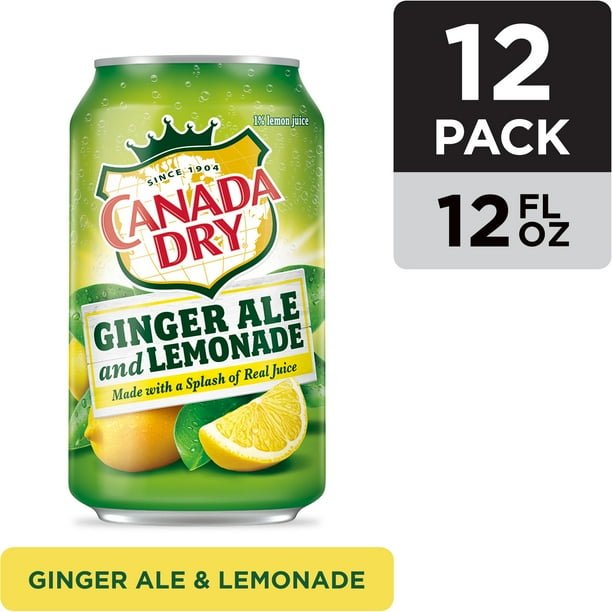 Canada Dry Ginger Ale and Lemonade, 12 fl oz cans, 12 pack