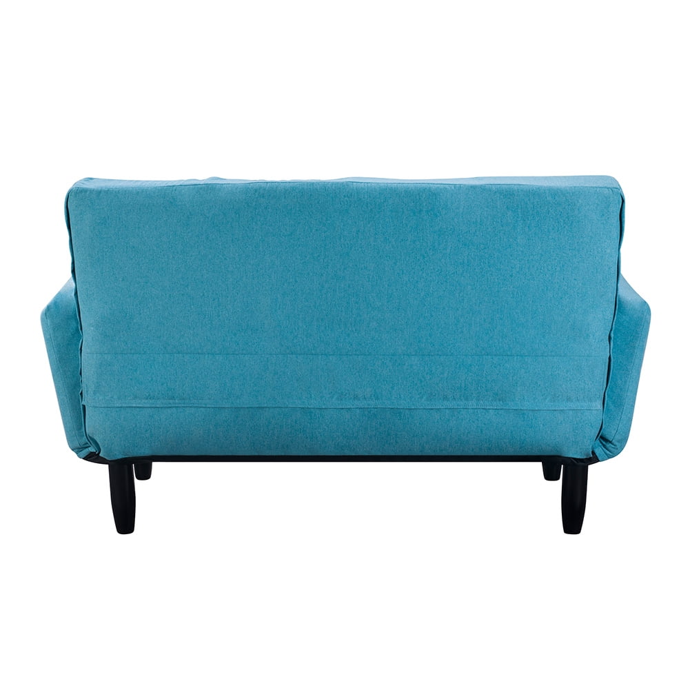 Kepooman Upholstered Tufted Sleeper Sofa, Adjustable Lounge Couch with Pillows - Blue Kepooman Upholstered Tufted Sleeper Sofa, Adjustable Lounge Couch with Pillows - Blue