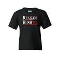 thumbnail image 1 of Tee Hunt Reagan Bush '84 Youth T-Shirt Ronald American President History GOP Kids Tee, Black, Large, 1 of 5