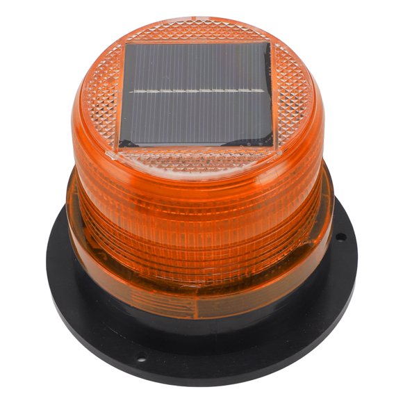 Solar Beacon Light, 1200mAh Battery Solar Caution Light 8 LED One Button for Traffic Red,Yellow,Blue,Green,White,Red Blue