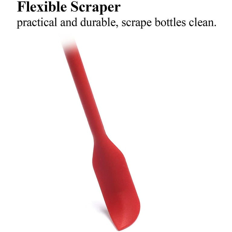 4PCS Mini Last Drop Long Handle Silicone Spatula Jar Scraper Tool