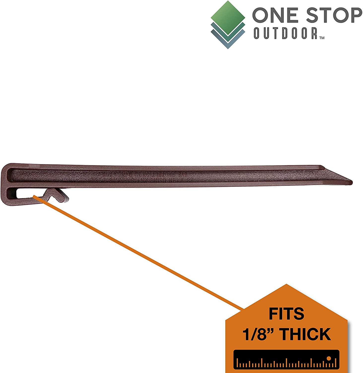 USA MADE - (25 PACK) Brown 10" Inch Heavy Duty Plastic Landscape Edging Stakes, Anchoring Spikes For Edging & Terrace Board (Fits Most Brands Dimex EasyFlex Master Mark) (25)
