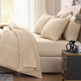 thumbnail image 3 of Ensemble de Douillette Simple Prélavé - Ensemble de Lit 5 Pcs – Alternative Douce à la Microfibre Brossée – Comprend Douillette, Ensemble de Draps - Beige, 3 of 14