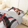 thumbnail image 3 of Homewish Red Black Circle Twin Comforter Sets,Modern Abstract Bedding Set,Light Gray Reversible,2 Pieces,1 Comforter and 1 Pillowcase, 3 of 7