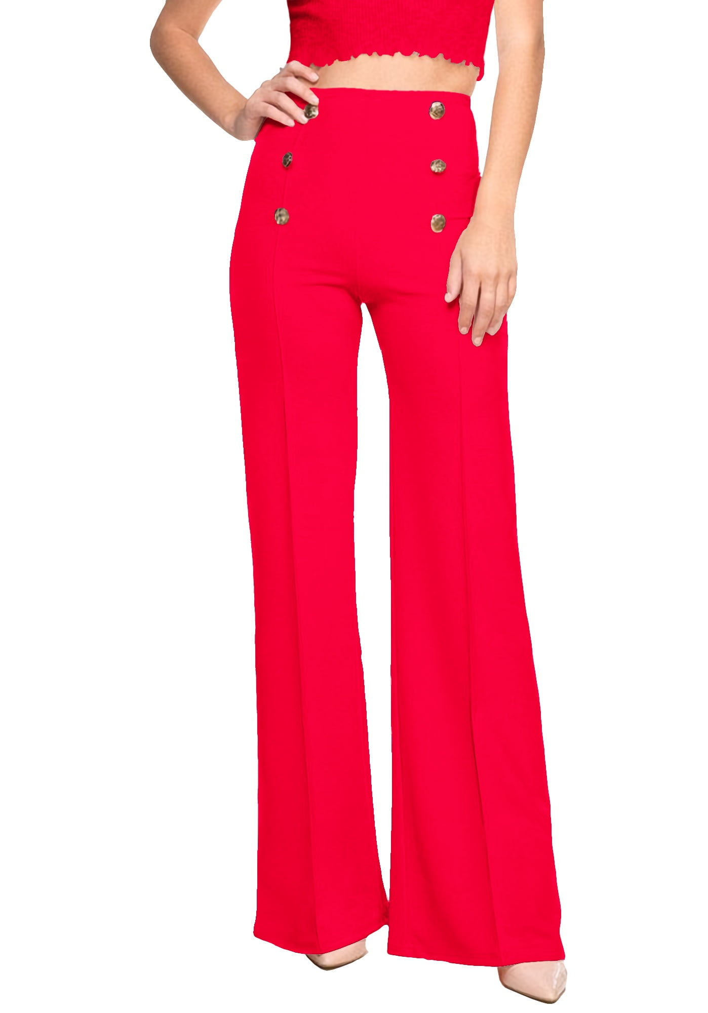 red flare dress pants