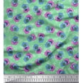 thumbnail image 1 of Soimoi Green Cotton Duck Fabric Buttercup Floral Print Fabric by the Yard 42 Inch Wide, 1 of 1
