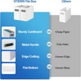 thumbnail image 4 of Shiyou-Organisateur de Fichiers, 1 Pack Petite Boîte de Rangement, Organiseur de Dossiers en Carton, Boîte de Fichiers Pliable pour Dossiers Suspendus Format Lettre, Organiseur de Classement Portable avec Poignée (Blanc), 4 of 4