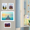 thumbnail image 4 of Adhesivo para marco de pared de fotos, marco de fotos de PVC de 2 capas, adhesivo extraíble para arte fotográfico para sala de estar, refrigerador, blanco, 10 " Yuarrent LF0072-17B, 4 of 6