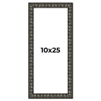 10x25 Frame Black-Brown Medieval Solid Wood Picture Frame | 1.5 Inch Moulding Width | Gotham