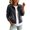 Black, variant on Women Cropped Stretch Jean Jacket Collared Zip Up Pullover Sweatshirt Lightweight Denim Cardigan with Zipper Pockets Dark Blue M