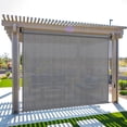 thumbnail image 6 of TLGREEN Outdoor Roller Sun Shade 8' x 8', HDPE Shade Cloth, Aluminum Tube (Gray), 6 of 10