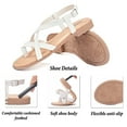 thumbnail image 3 of Ataiwee Women's Flat Slide Sandals - Casual Multiple Straps Criss Cross Thong Flat Summer Shoes., 3 of 7