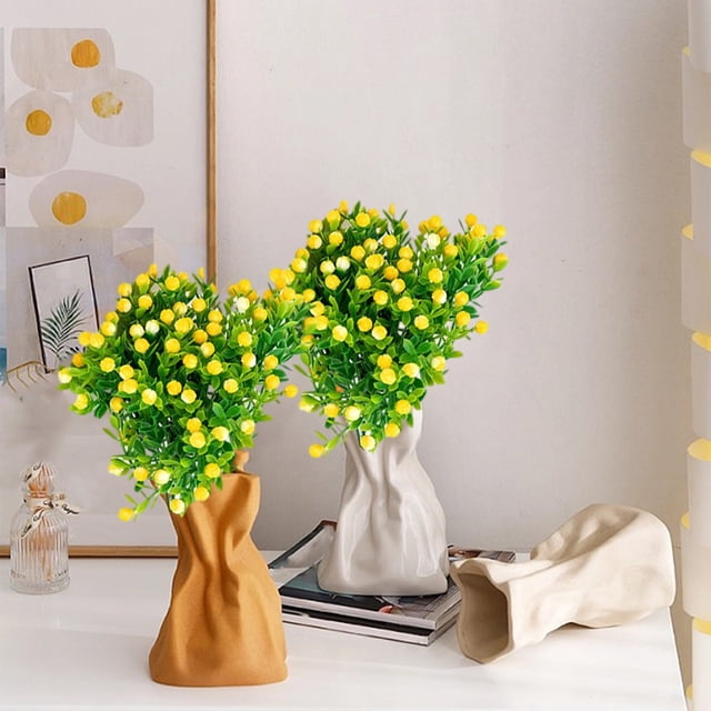 Xihbxyly Ramas de Flores Artificiales, Decoración de Árbol Artificial, Colores Vibrantes para El Hogar y La Oficina, Ramos de Boda y Centros de Mesa, Material Ecológico, Tamaño Ajustable, 24 Cm de La