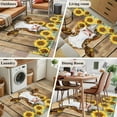 thumbnail image 6 of Hallway Runner Rugs 2.7x5 Ft, Farmhouse Cow Non Slip Area Rugs for Kitchen Bedroom Entryway, Vintage Country Sunflower Brown Wood Washable Carpet Runner Rug Floor Mats for Bedroom Home Decor, 6 of 9