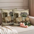 thumbnail image 2 of Vintage Farmhouse Outdoor Waterproof Pillow Covers, Retro Country Boots Flowers Leaf Wooden Plank Decorative Square Throw Pillowcase Sofa Cushion Sham for Patio/Couch/Chair, 20"x20" 2 Pack, 2 of 8