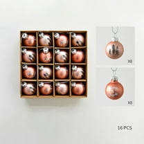 PALIFEUR 16pcs Christmas Ball Ornaments, Shatterproof Christmas Ornaments, Hanging Christmas Balls for Holiday Party, 1.2"/30Mm Glittering Christmas Ornaments Set for Christmas Tree