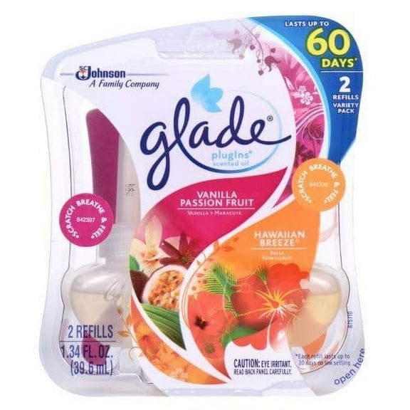 Glade PlugIns Scented Oil Refills Vanilla Passion Fruit Pack of 10