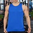 thumbnail image 2 of Fengqque Men's Workout Tank Tops Swim Shirts Quick Dry Running Athletic Sleeveless UV Protection Muscle Tees Blue XL(XL), 2 of 7