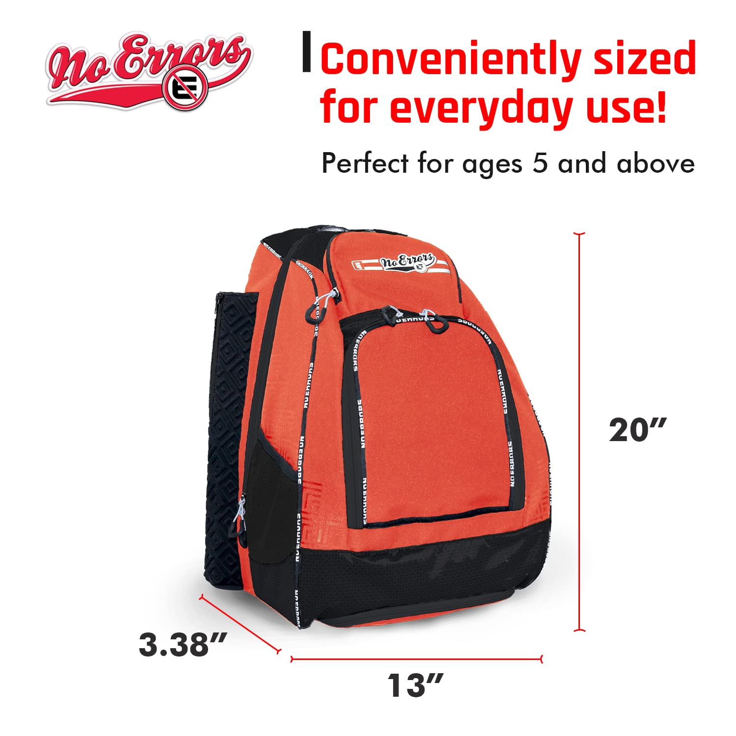 Sports RBP Rookie Baseball and Softball Backpack - Youth Baseball and Softball Bat Bag with Fence Hooks - Baseball and Softball Equipment Bag for Kids