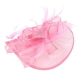thumbnail image 3 of Yeetfub Fascinators Hat Headband Hats for Women Hat for Women Wedding Flower Cocktail Mesh Feathers Hair Clip Tea Party Headband ky Derby Hats Wedding Hats for Women,Pink, 3 of 4