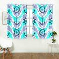 thumbnail image 2 of MKHERT Retro Nautical Design Window Curtains Kitchen Curtain Room Bedroom Drapes Curtains 26x39 inch, 2 Piece, 2 of 3