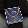 thumbnail image 4 of Gift for the Best Daddy in the World - My SuperDad, Cuban Link Chain, Stainless Steel or Yellow Gold, Message Card & Gift Box, 4 of 5
