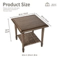 thumbnail image 3 of MOLIBYME Outdoor Wicker 2-Tier Side Table, Mid Century Modern Rattan Storage Table with Roman Column Iron Legs, Wood Grain Finish Side Table, Indoor/Outdoor, 3 of 8