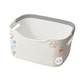 thumbnail image 3 of Cesta para la ropa sucia, cesta decorativa con asa, organizador de almacenamiento M y White, 3 of 9