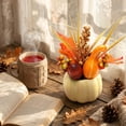 thumbnail image 6 of Artificial Foam Pumpkin Table Centerpiece, Fall Harvest Arrangement with Maple Leaves Berries Sunflower Gourds, Halloween Thanksgiving Decor for Home Dining Table Mantel Shelf, B, 6 of 8